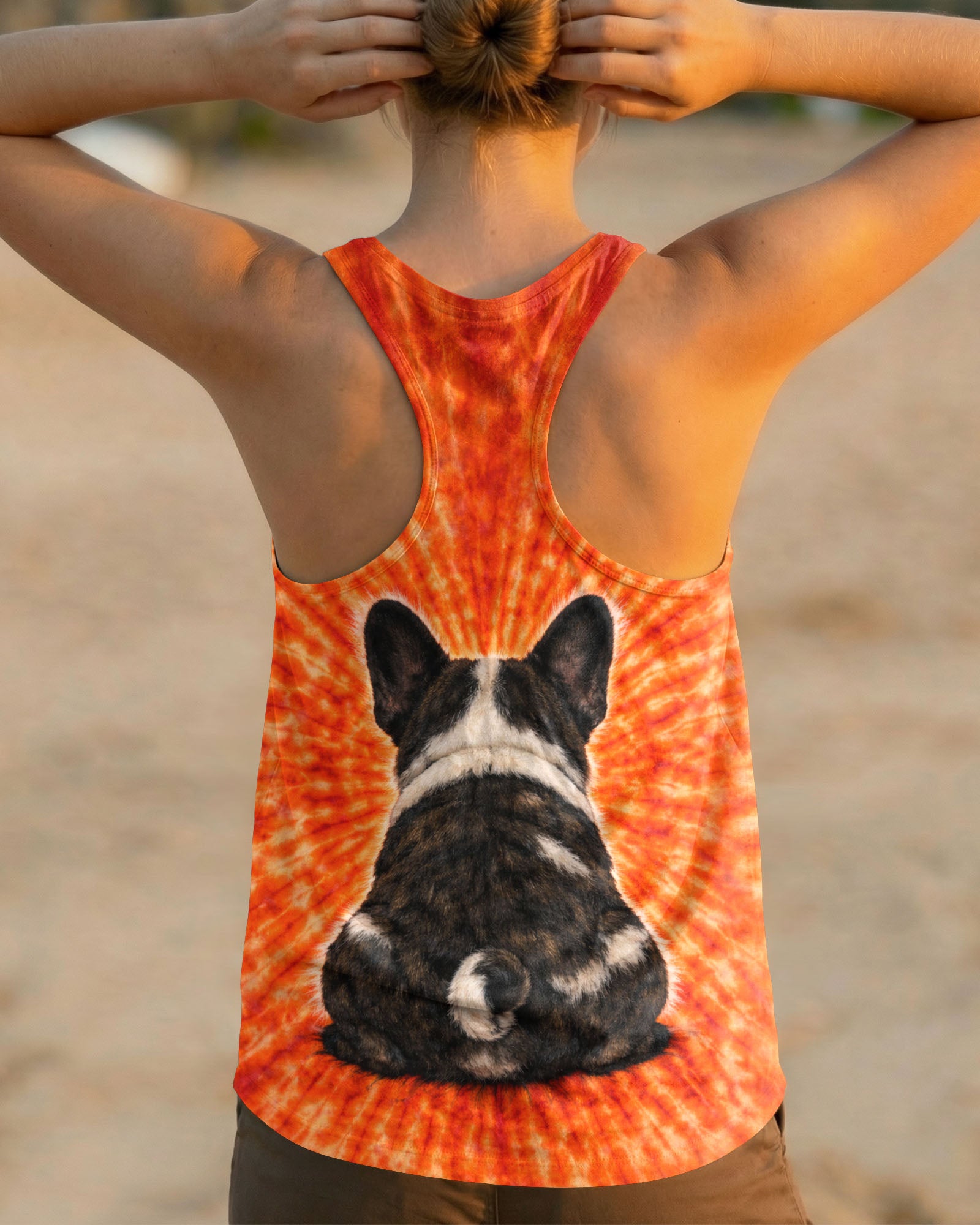 FRENCH BULLDOG ORANGE SWIRL ALL OVER PRINT - TLTW0603263