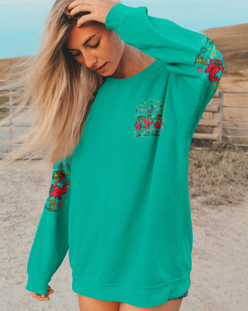 LET'S GO GIRLS FLAMINGO ALL OVER PRINT  - TLTW0605254