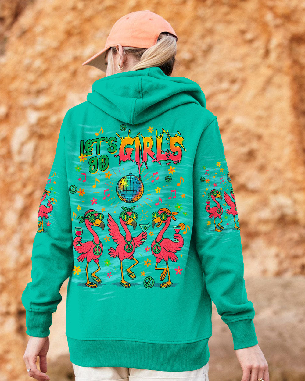 LET'S GO GIRLS FLAMINGO ALL OVER PRINT  - TLTW0605254
