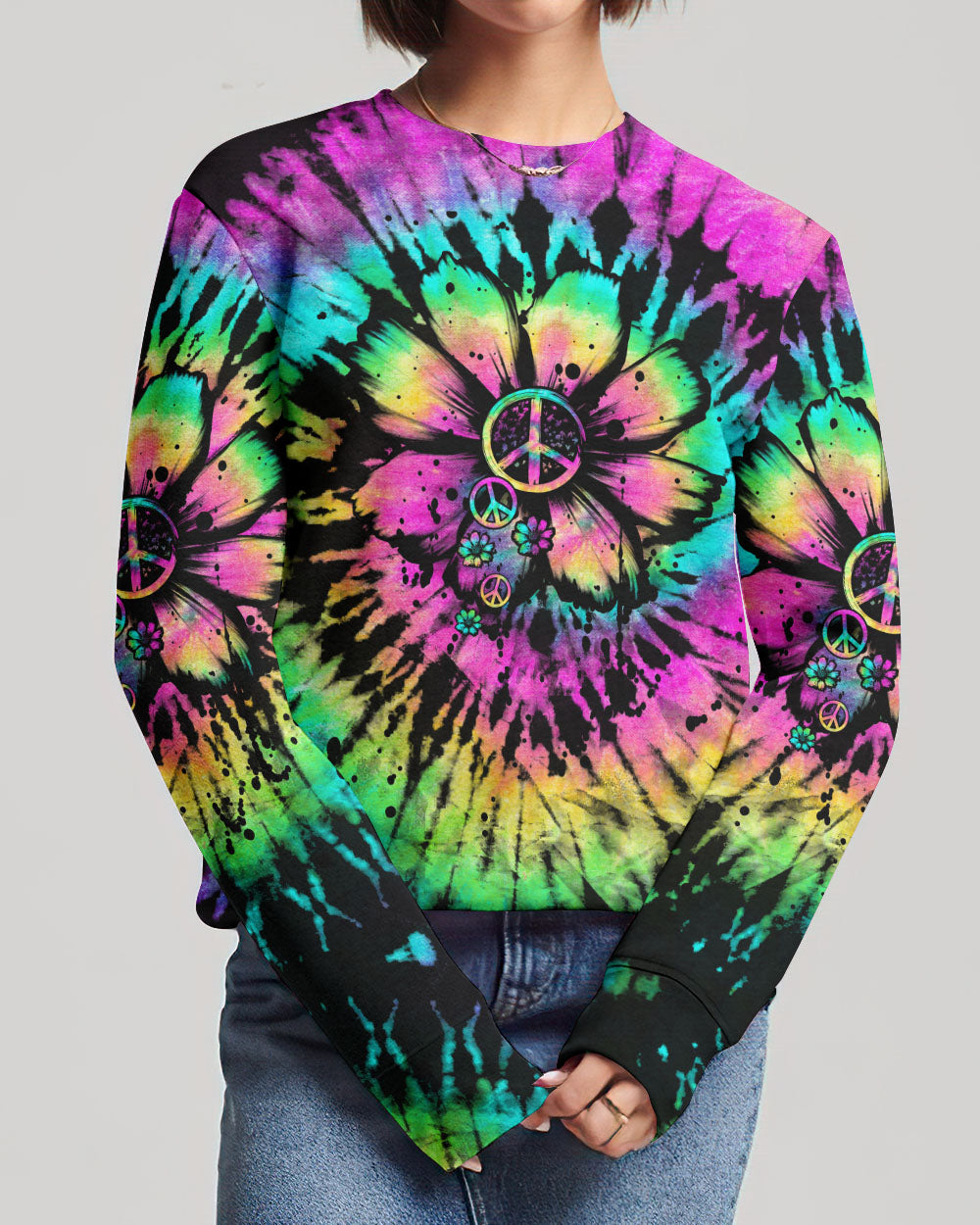 HIPPIE SOUL DAISY TIE DYE COLORFUL ALL OVER PRINT - TLTW0607231