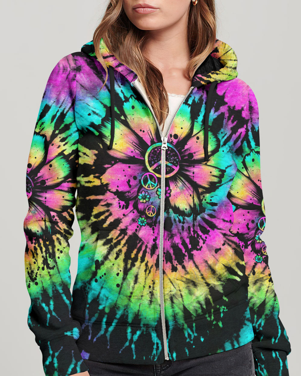 HIPPIE SOUL DAISY TIE DYE COLORFUL ALL OVER PRINT - TLTW0607231