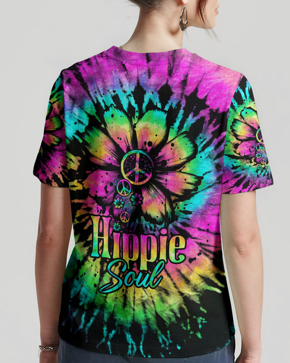 HIPPIE SOUL DAISY TIE DYE COLORFUL ALL OVER PRINT - TLTW0607231