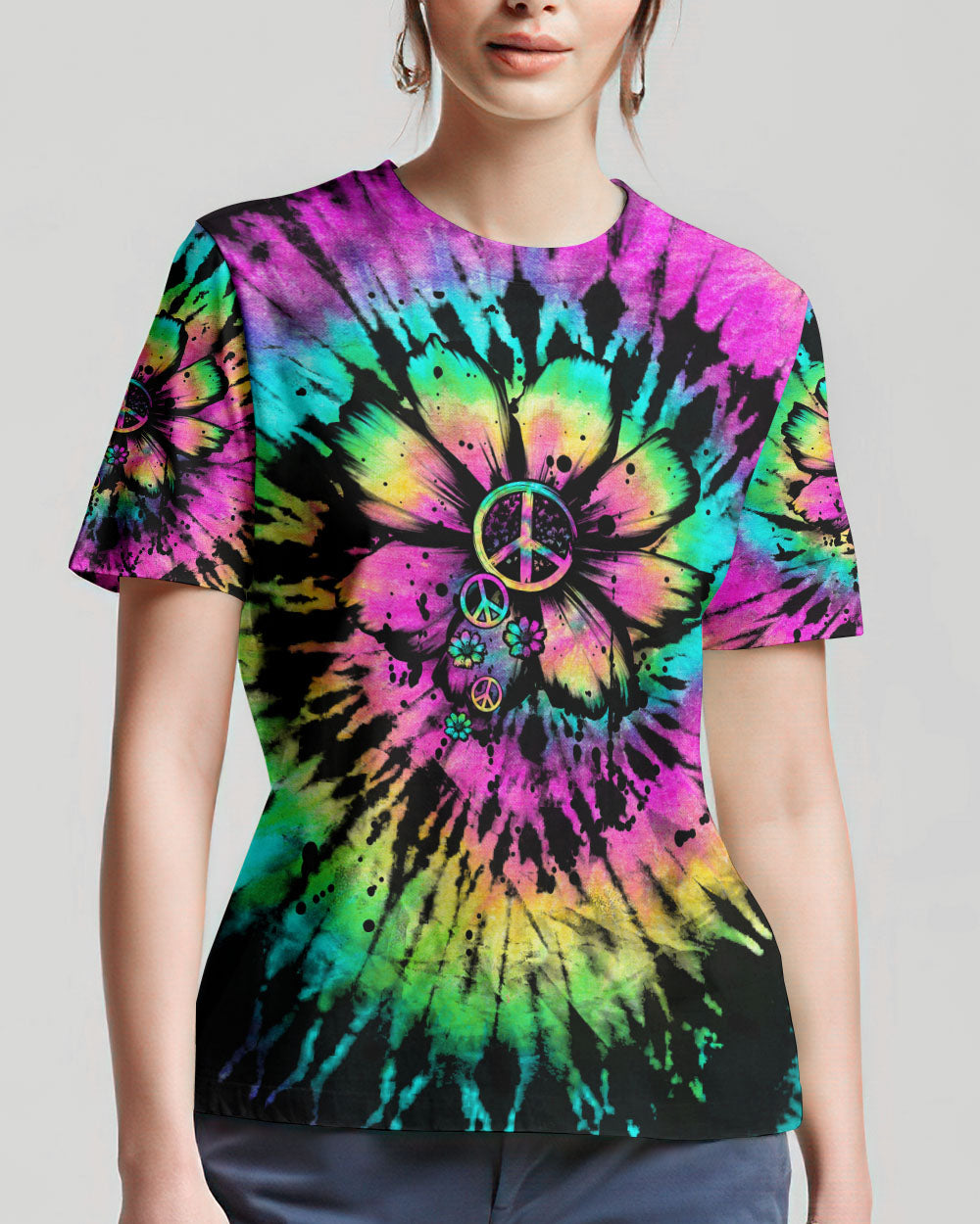 HIPPIE SOUL DAISY TIE DYE COLORFUL ALL OVER PRINT - TLTW0607231
