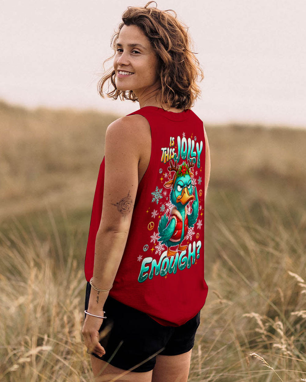 IS THIS JOLLY ENOUGH DUCK CHRISTMAS ALL OVER PRINT - TLTW0610253