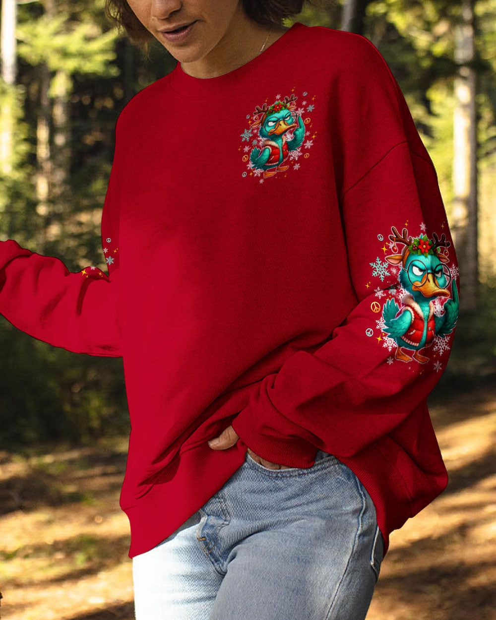 IS THIS JOLLY ENOUGH DUCK CHRISTMAS ALL OVER PRINT - TLTW0610253