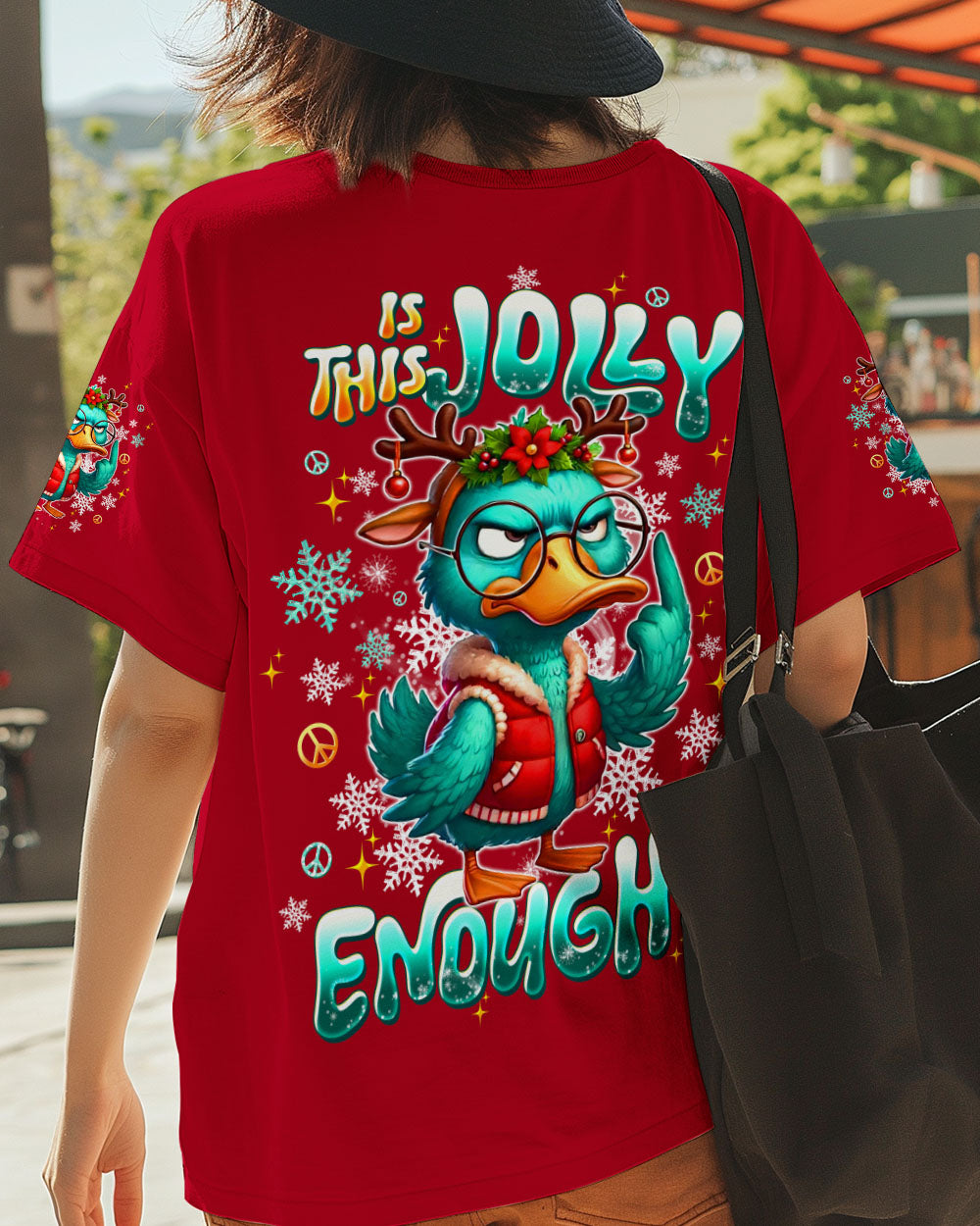 IS THIS JOLLY ENOUGH DUCK CHRISTMAS ALL OVER PRINT - TLTW0610253