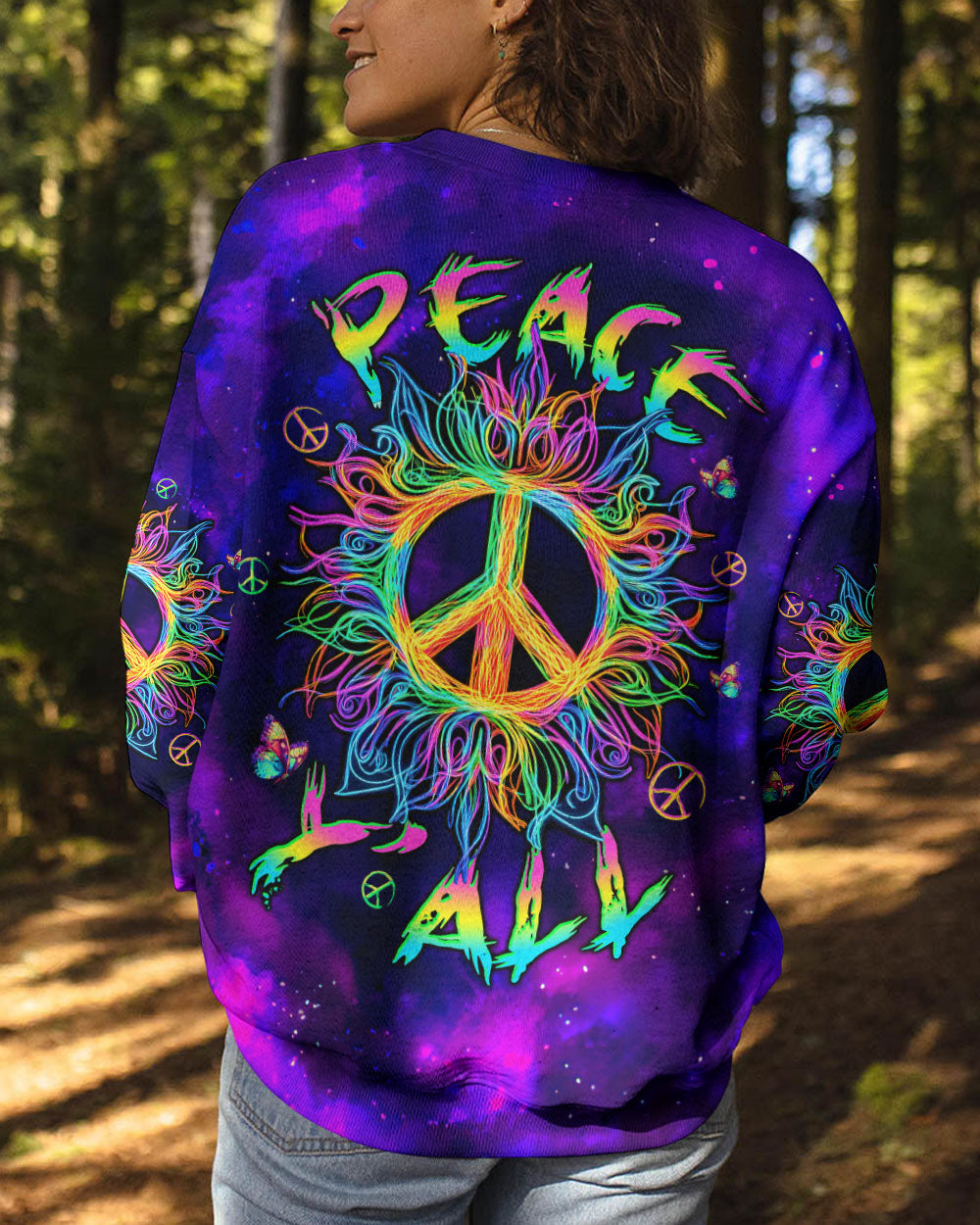 PEACE Y'ALL COLORFUL ALL OVER PRINT - TLTW0611244