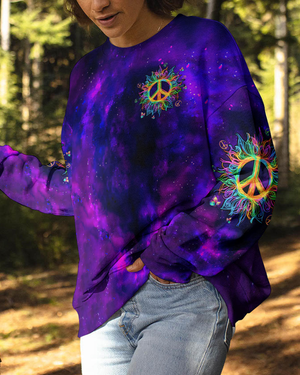 PEACE Y'ALL COLORFUL ALL OVER PRINT - TLTW0611244