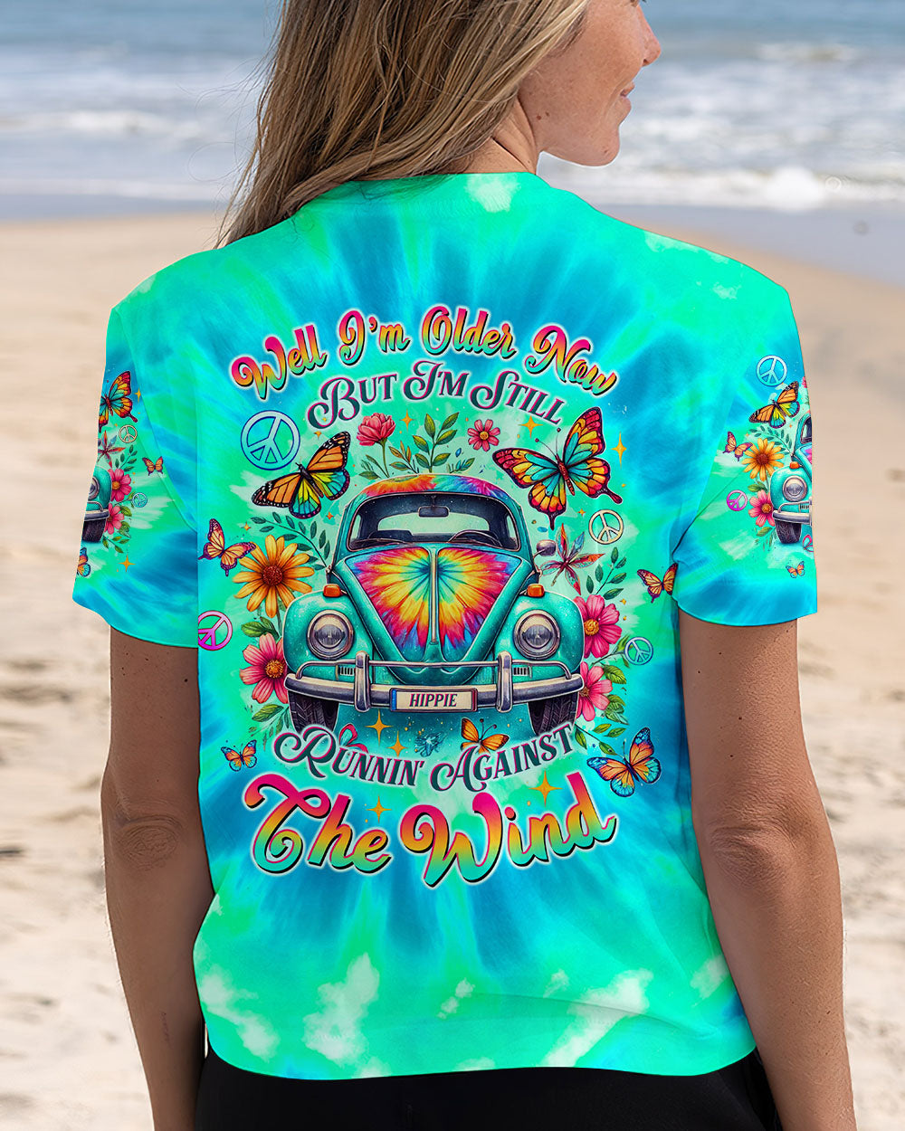 RUNNING AGAINST THE WIND TIE DYE CAR ALL OVER PRINT - TLTW0612244