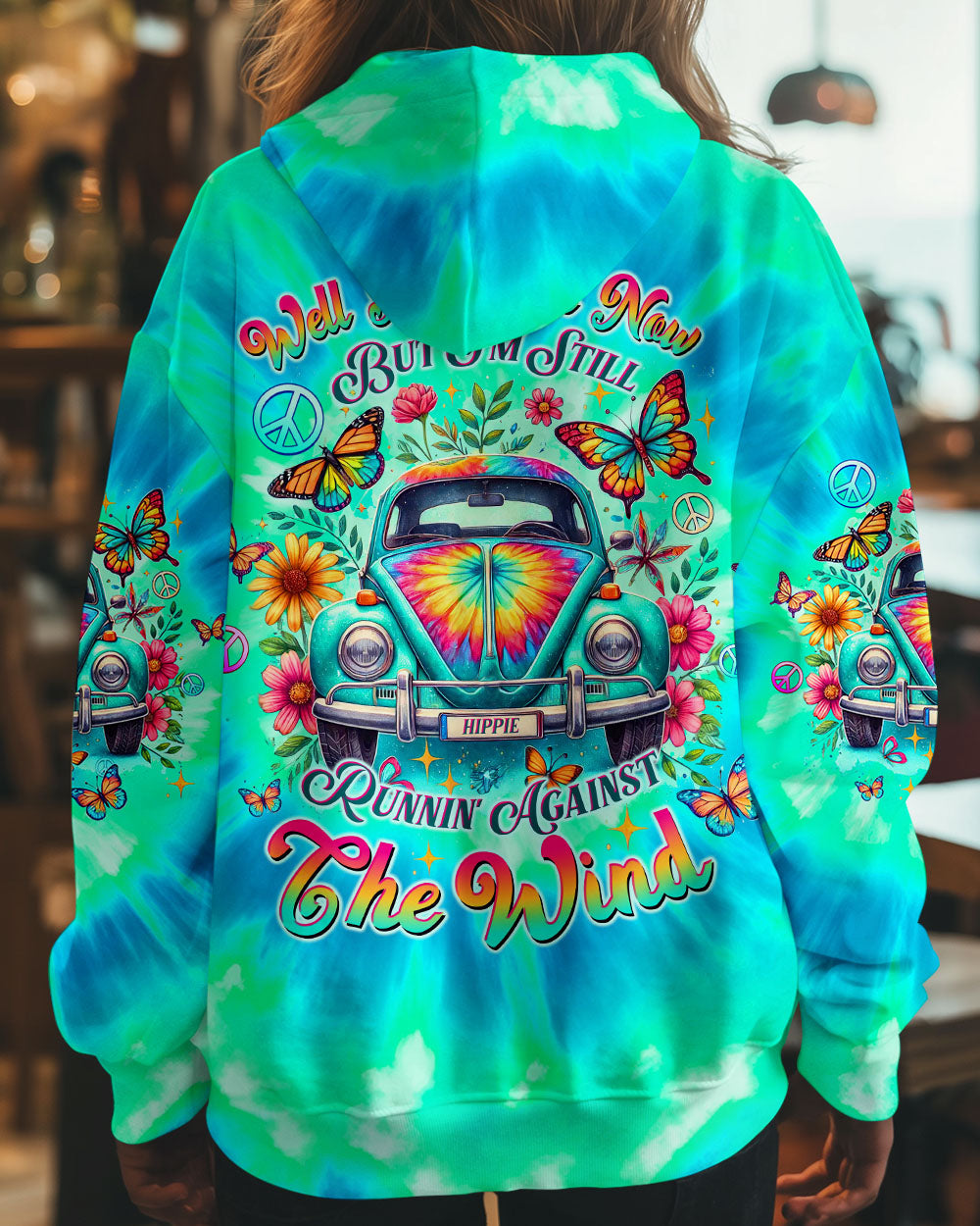 RUNNING AGAINST THE WIND TIE DYE CAR ALL OVER PRINT - TLTW0612244