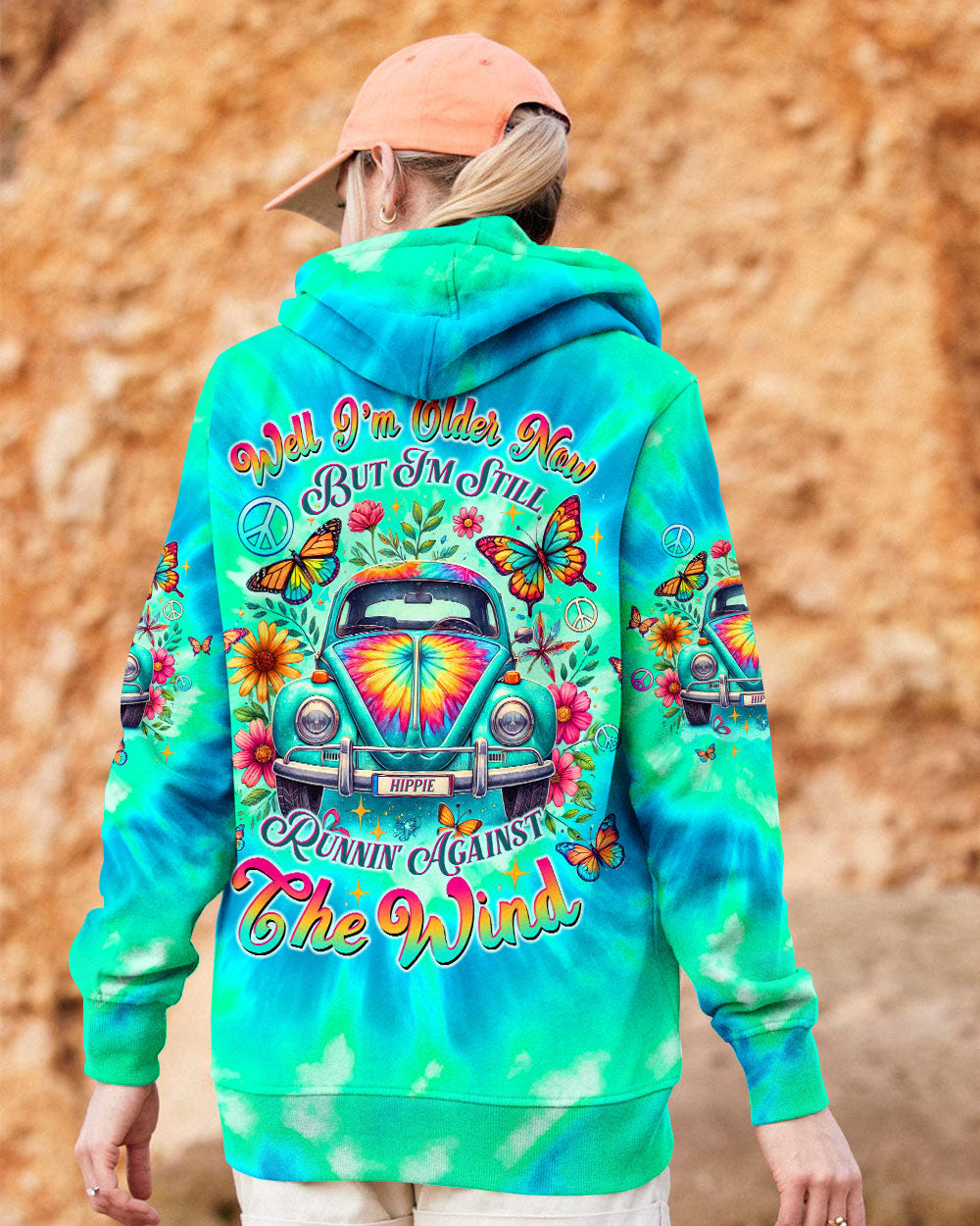 RUNNING AGAINST THE WIND TIE DYE CAR ALL OVER PRINT - TLTW0612244