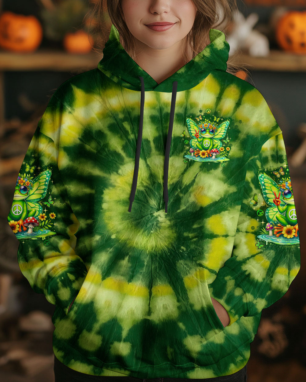BE YOU THE WORLD WILL ADJUST FROG TIE DYE  ALL OVER PRINT  - TLTW0701253