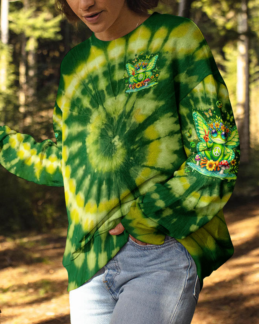 BE YOU THE WORLD WILL ADJUST FROG TIE DYE  ALL OVER PRINT  - TLTW0701253