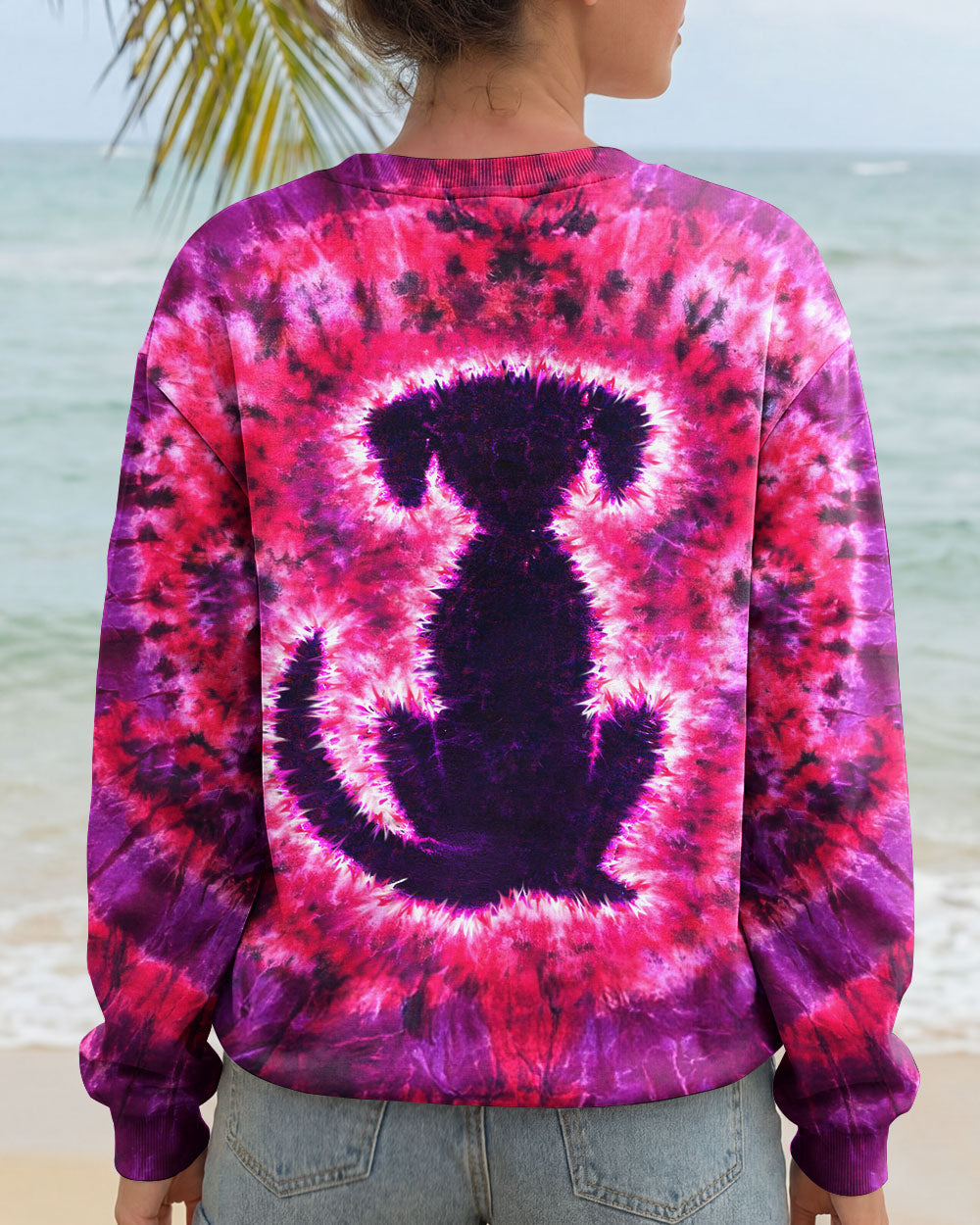 LABRADOR DOG PINK & PURPLE SWIRL ALL OVER PRINT   - TLTW0701261