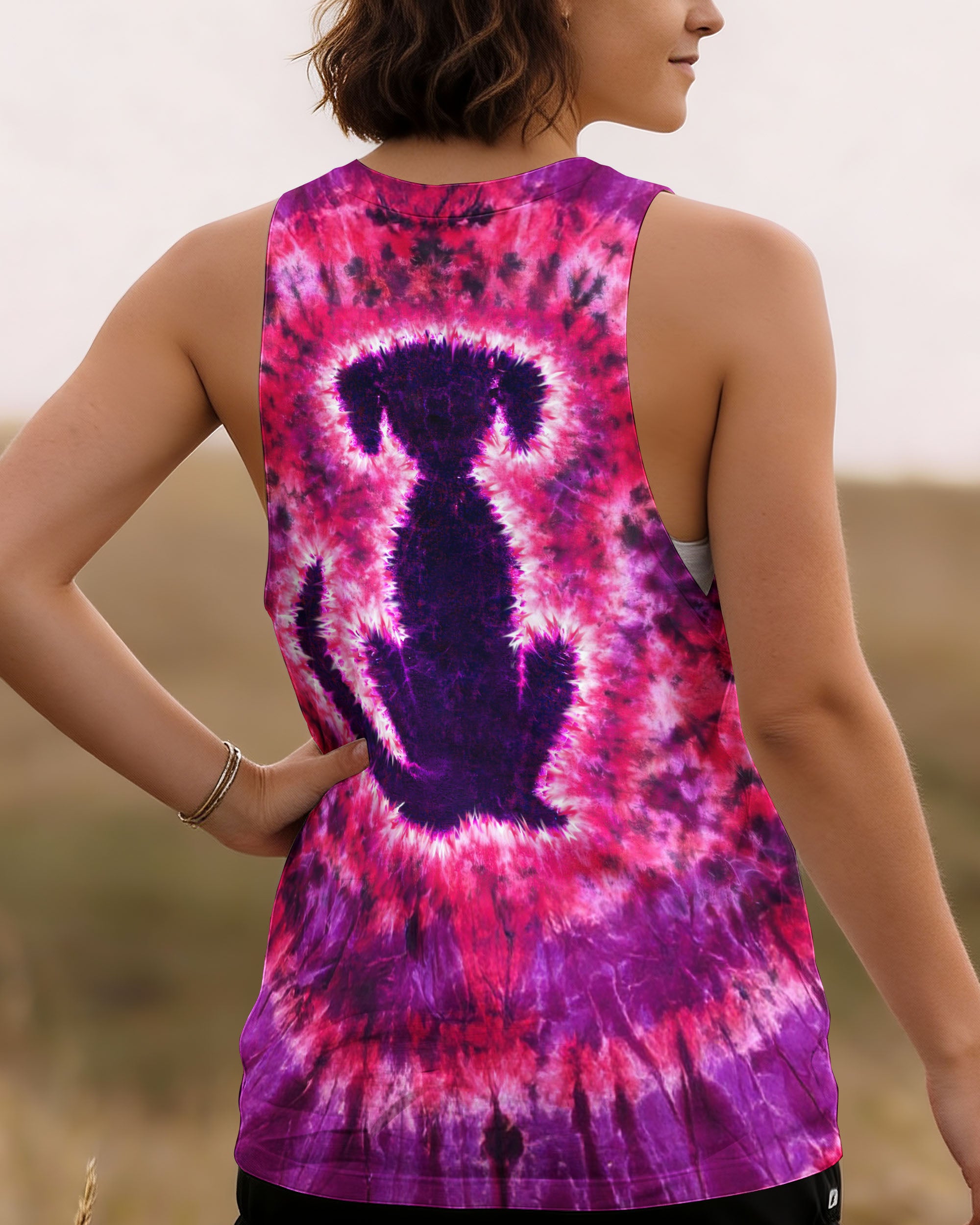 LABRADOR DOG PINK & PURPLE SWIRL ALL OVER PRINT   - TLTW0701261