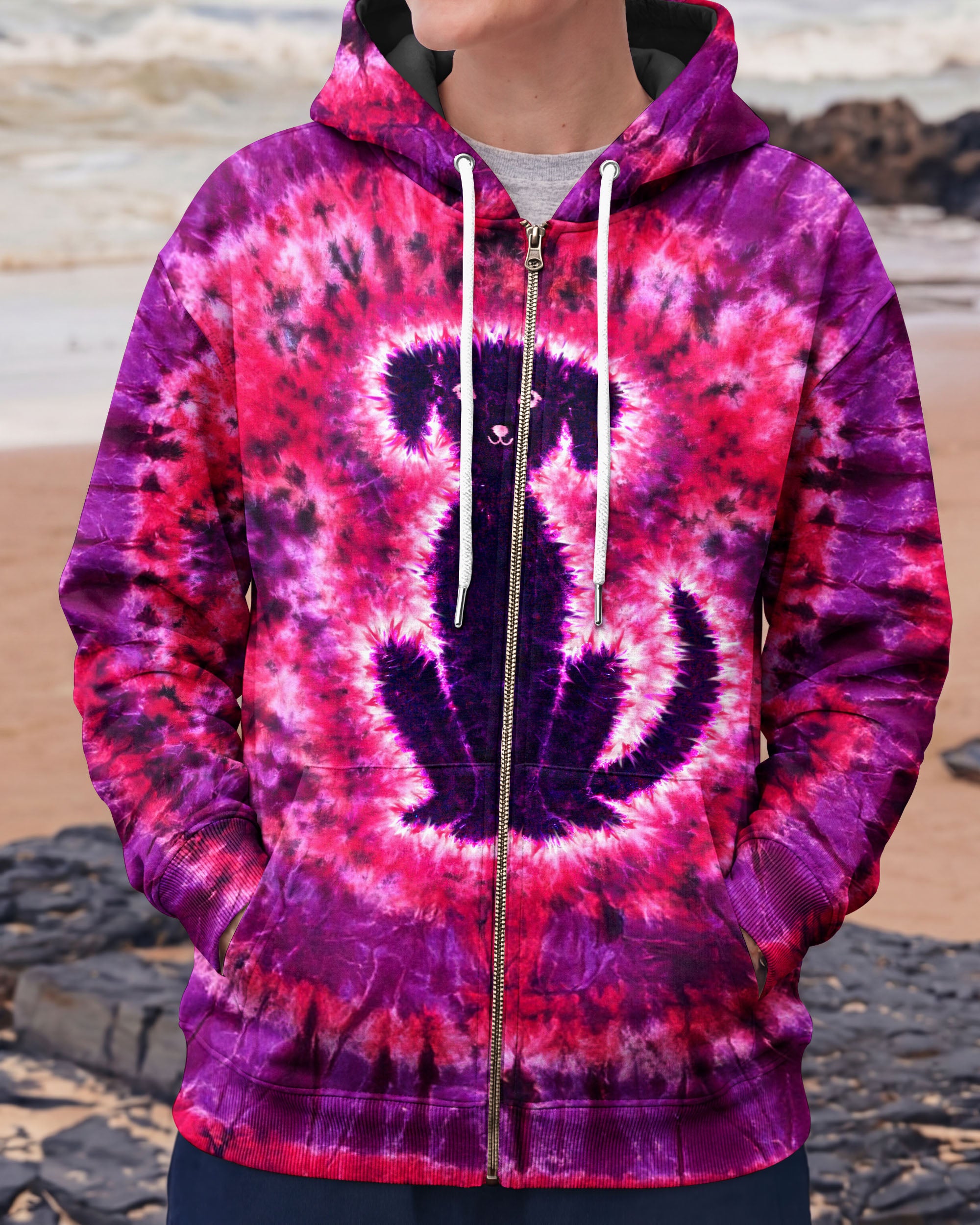LABRADOR DOG PINK & PURPLE SWIRL ALL OVER PRINT   - TLTW0701261