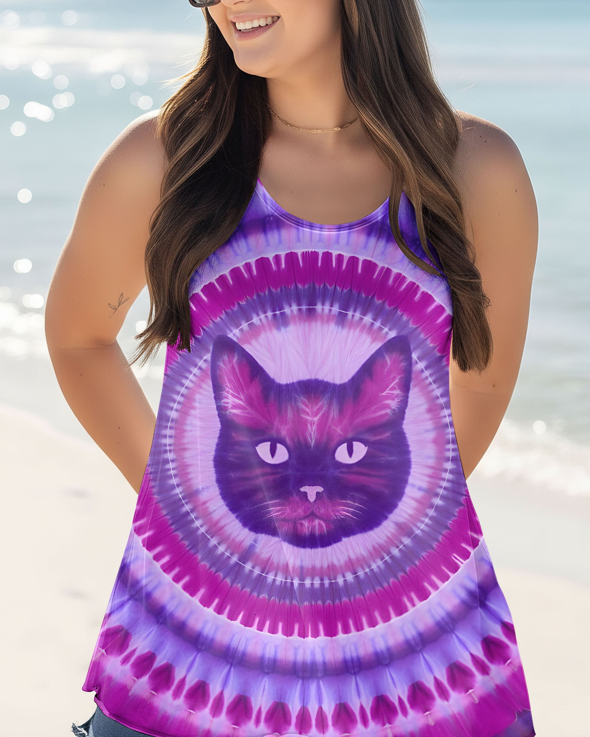 PURPLE CAT AURA ALL OVER PRINT - TYQY0701262