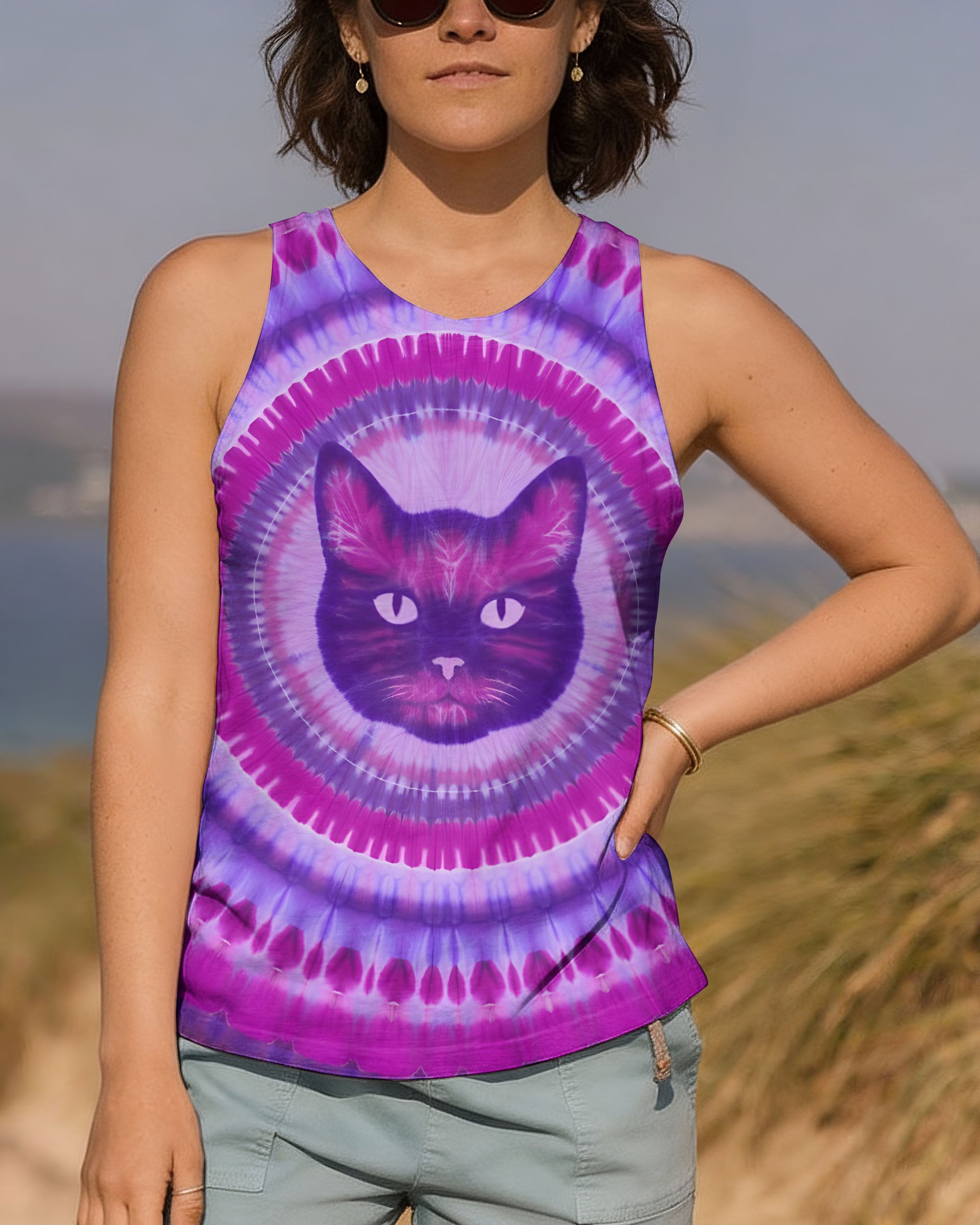 PURPLE CAT AURA ALL OVER PRINT - TYQY0701262
