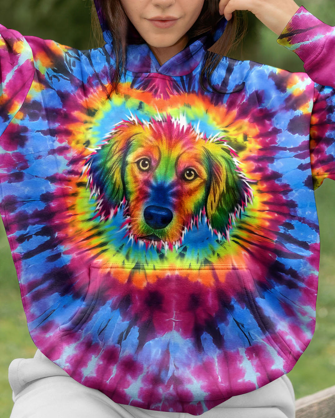 GOLDEN RETRIEVER  DOG SWIRL ALL OVER PRINT - TLTW0701263