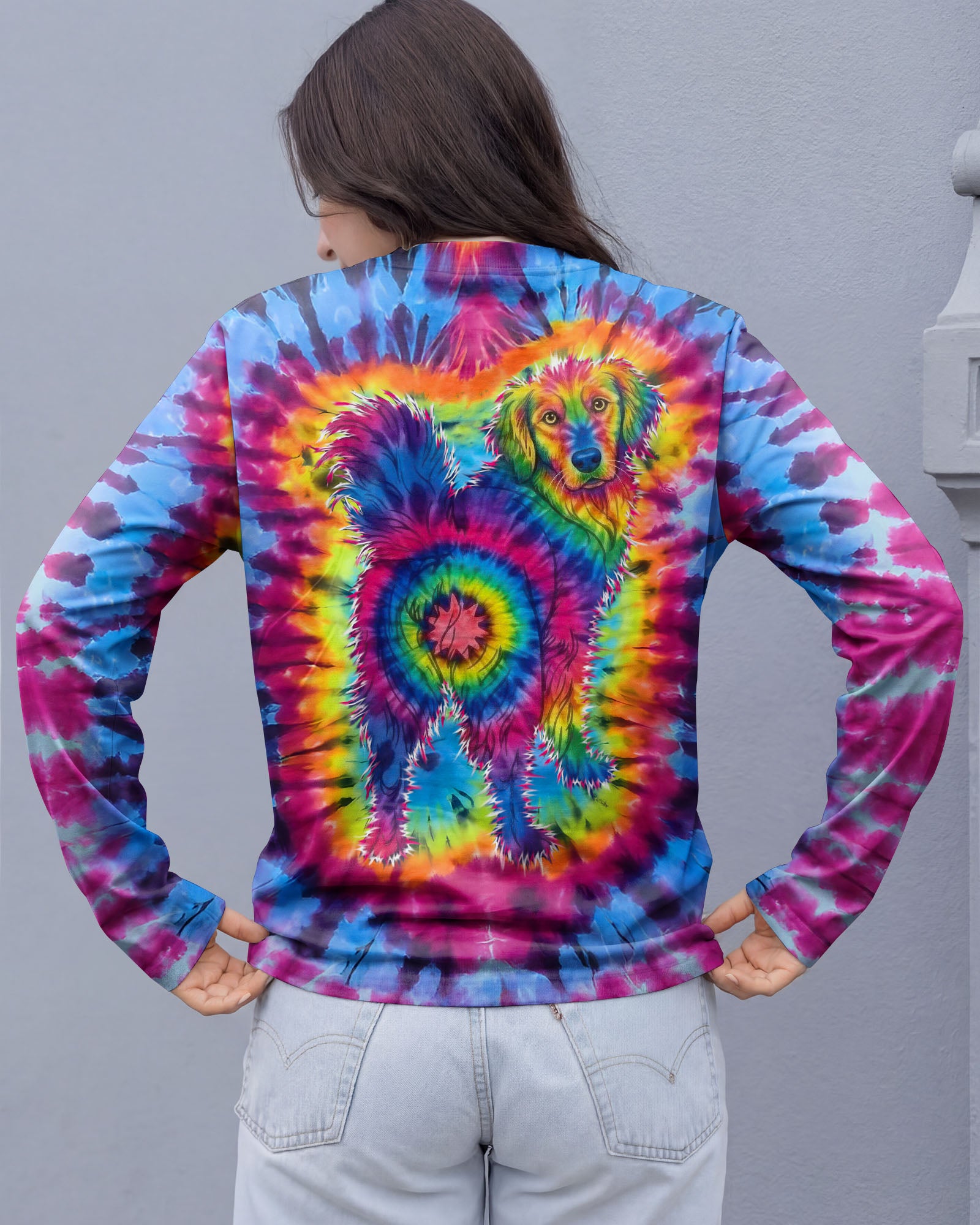 GOLDEN RETRIEVER  DOG SWIRL ALL OVER PRINT - TLTW0701263