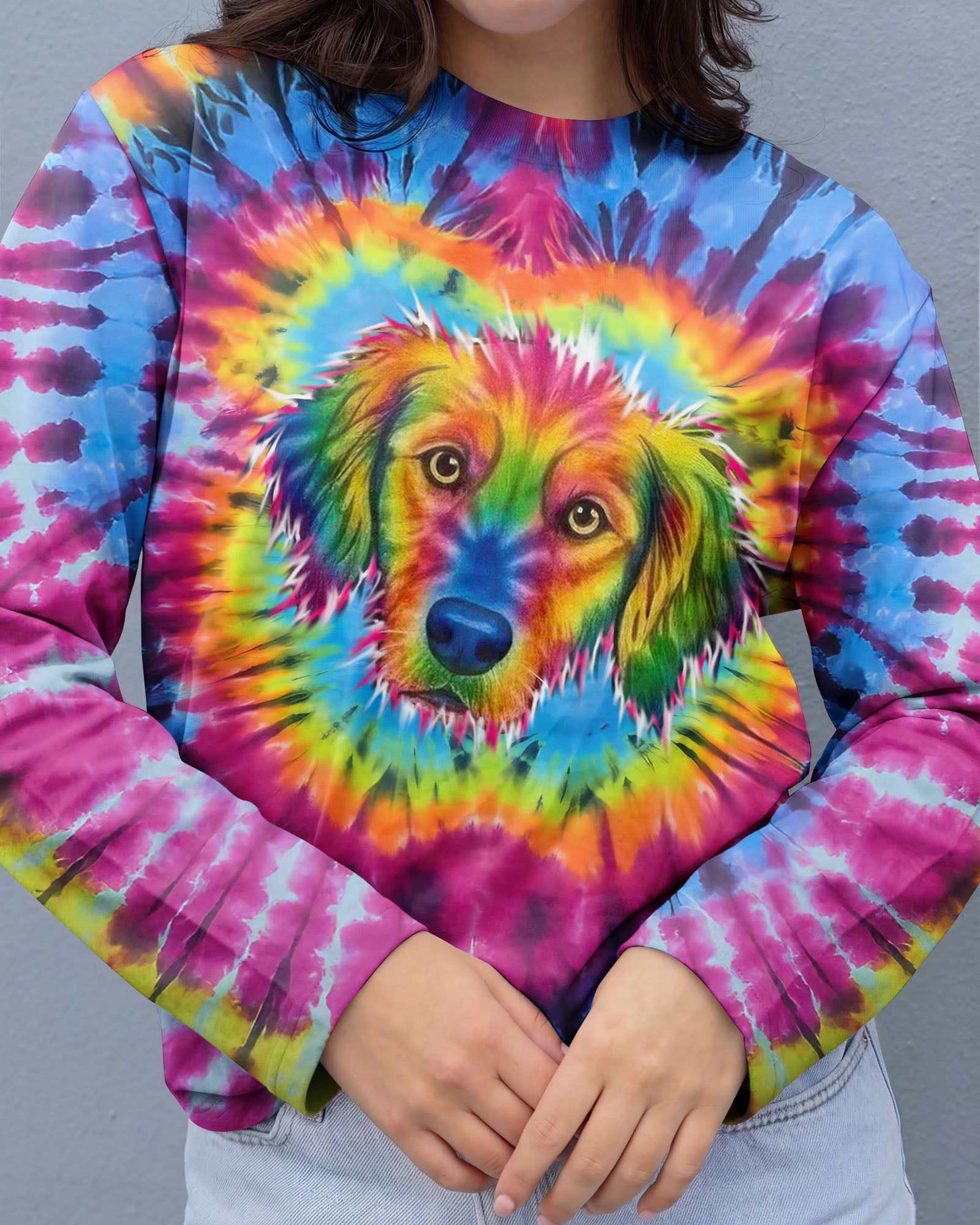 GOLDEN RETRIEVER  DOG SWIRL ALL OVER PRINT - TLTW0701263
