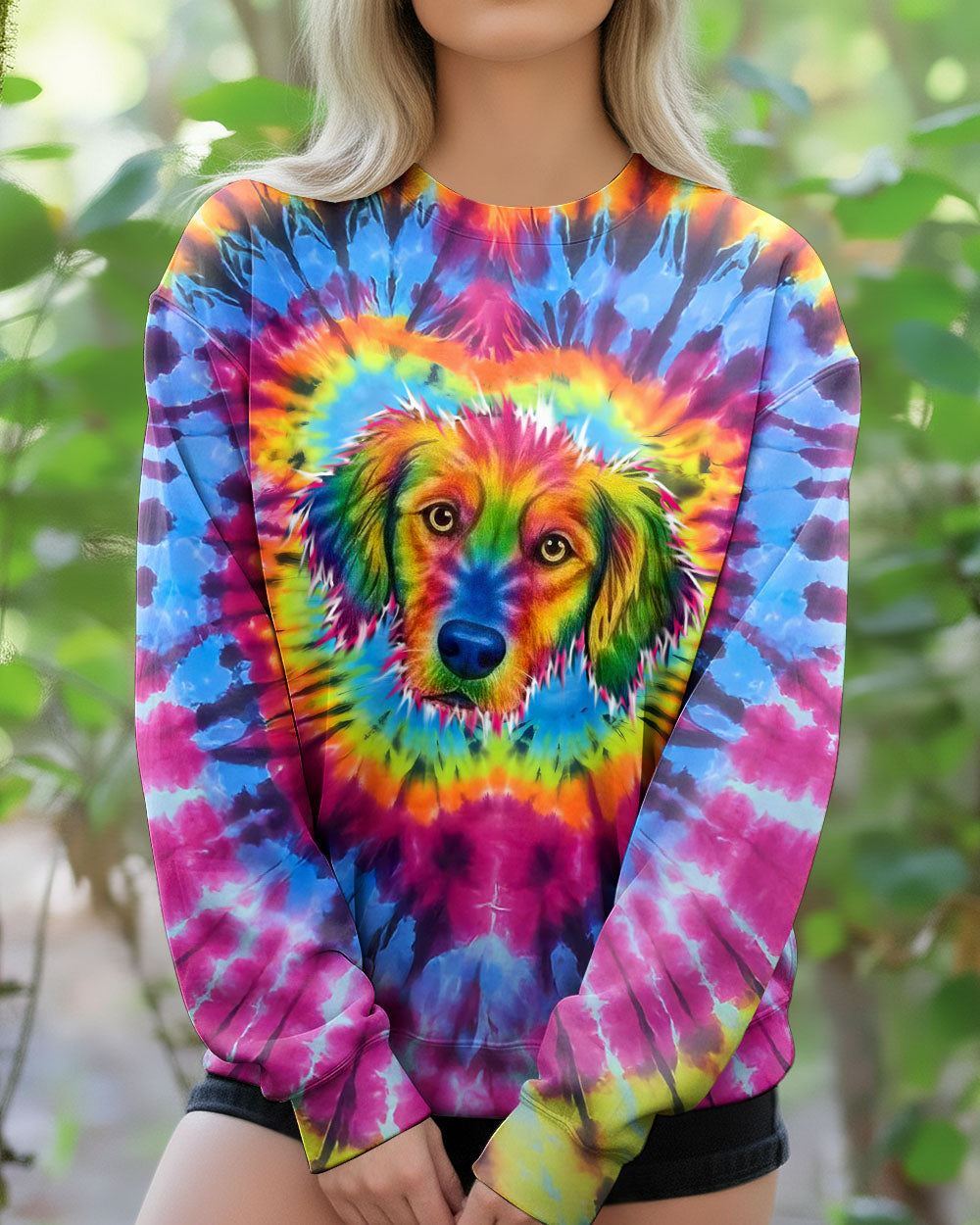 GOLDEN RETRIEVER  DOG SWIRL ALL OVER PRINT - TLTW0701263