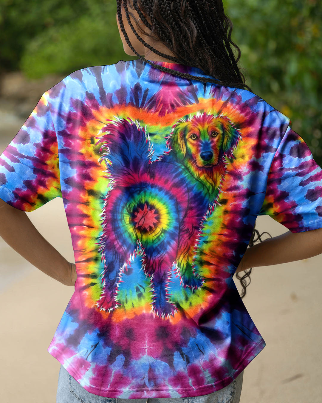 GOLDEN RETRIEVER  DOG SWIRL ALL OVER PRINT - TLTW0701263