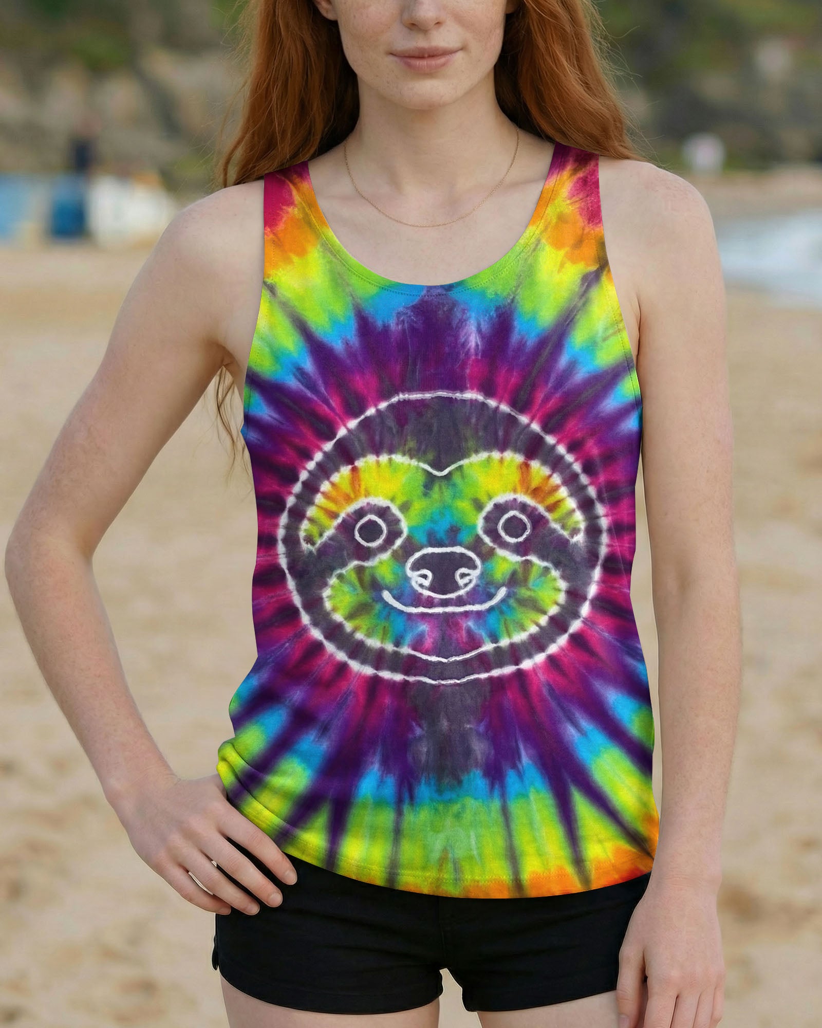 SLOTH COLORFUL SWIRL ALL OVER PRINT  - TLTW0704263