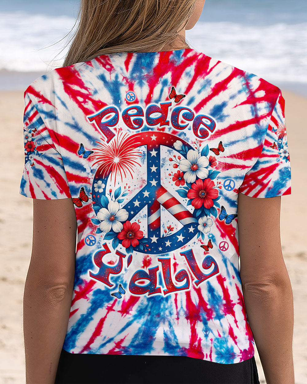 PEACE Y'ALL TIE DYE ALL OVER PRINT - TLTW0705252