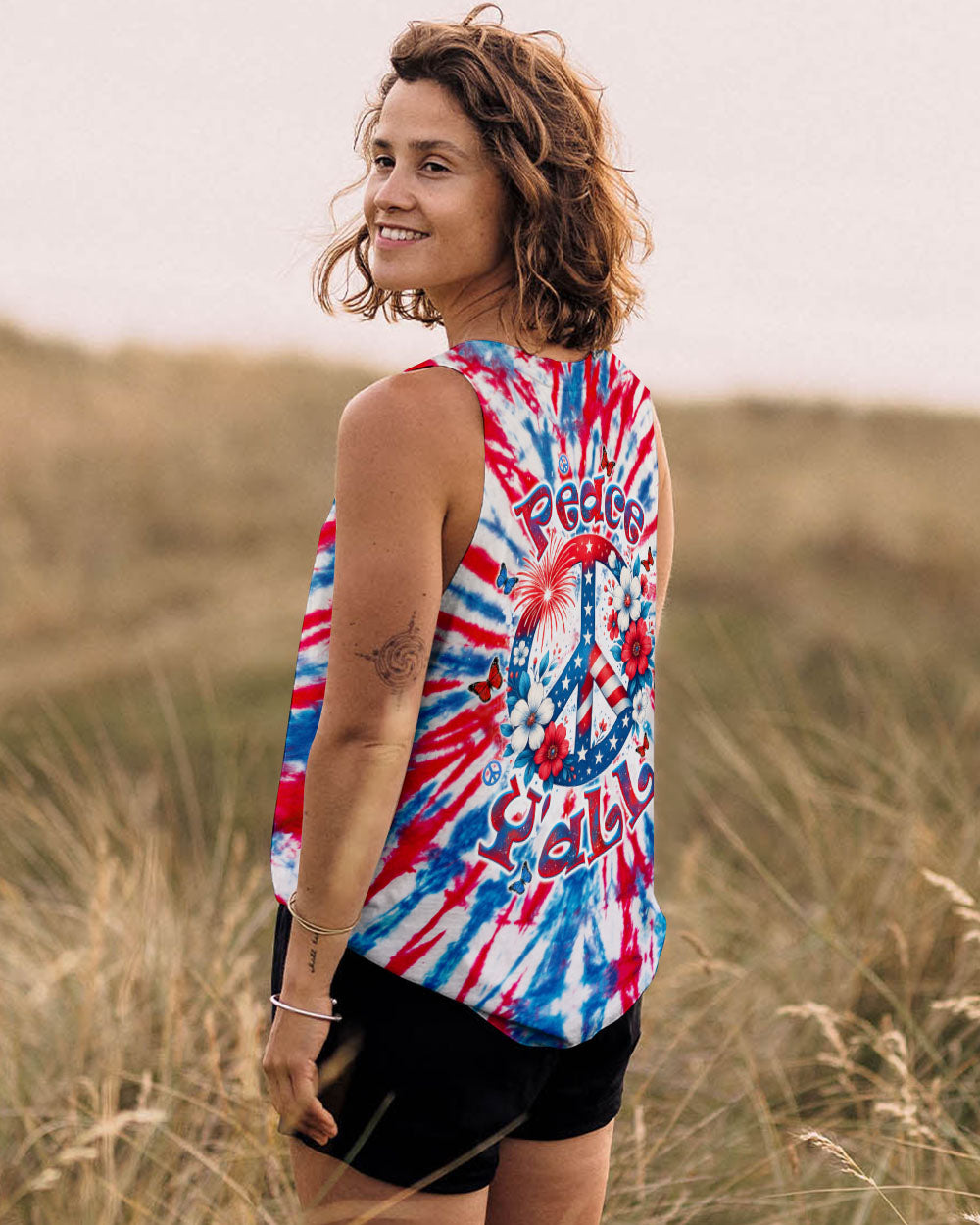 PEACE Y'ALL TIE DYE ALL OVER PRINT - TLTW0705252