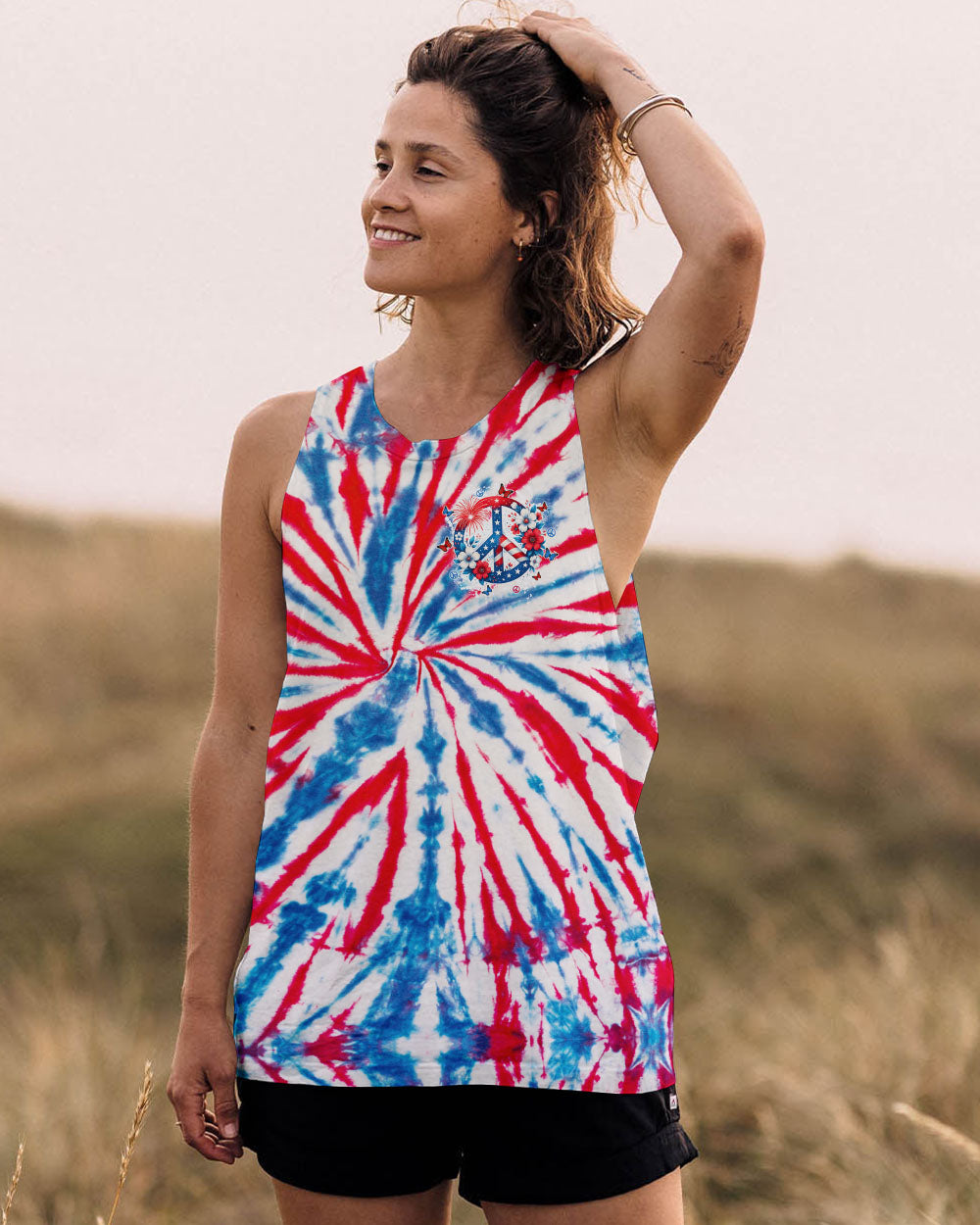 PEACE Y'ALL TIE DYE ALL OVER PRINT - TLTW0705252