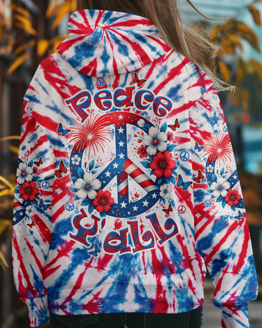 PEACE Y'ALL TIE DYE ALL OVER PRINT - TLTW0705252
