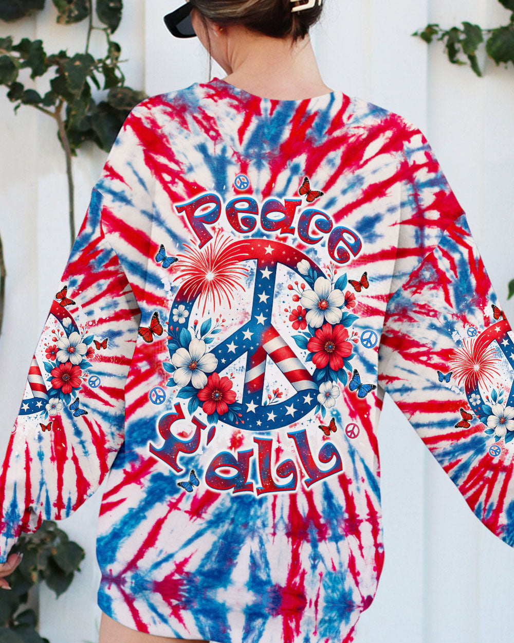 PEACE Y'ALL TIE DYE ALL OVER PRINT - TLTW0705252