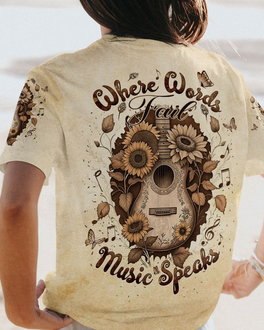 WHERE WORDS FAIL MUSIC SPEAKS GUITAR VINTAGE ALL OVER PRINT - TLTW0707232