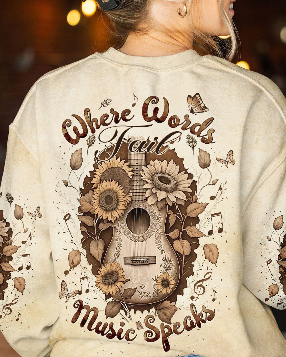 WHERE WORDS FAIL MUSIC SPEAKS GUITAR VINTAGE ALL OVER PRINT - TLTW0707232