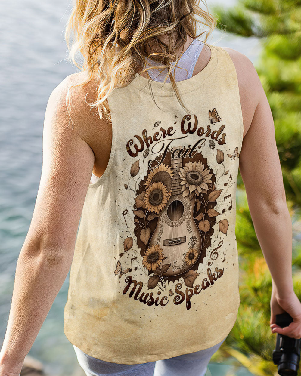 WHERE WORDS FAIL MUSIC SPEAKS GUITAR VINTAGE ALL OVER PRINT - TLTW0707232