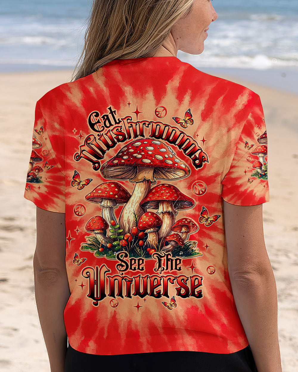 EAT MUSHROOMS SEE THE UNIVERSE TIE DYE ALL OVER PRINT - TLTW0710251