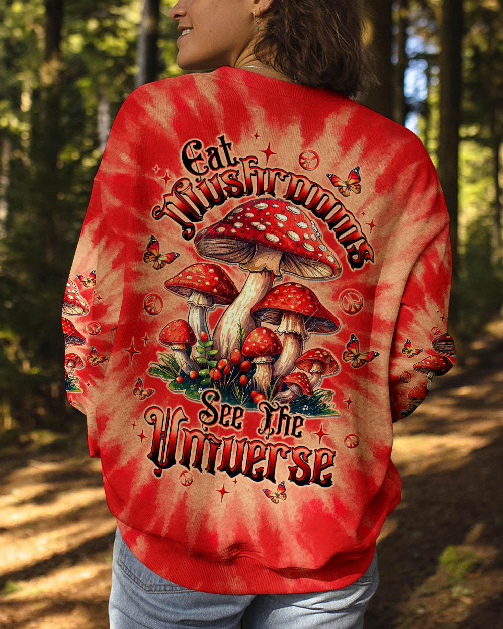 EAT MUSHROOMS SEE THE UNIVERSE TIE DYE ALL OVER PRINT - TLTW0710251
