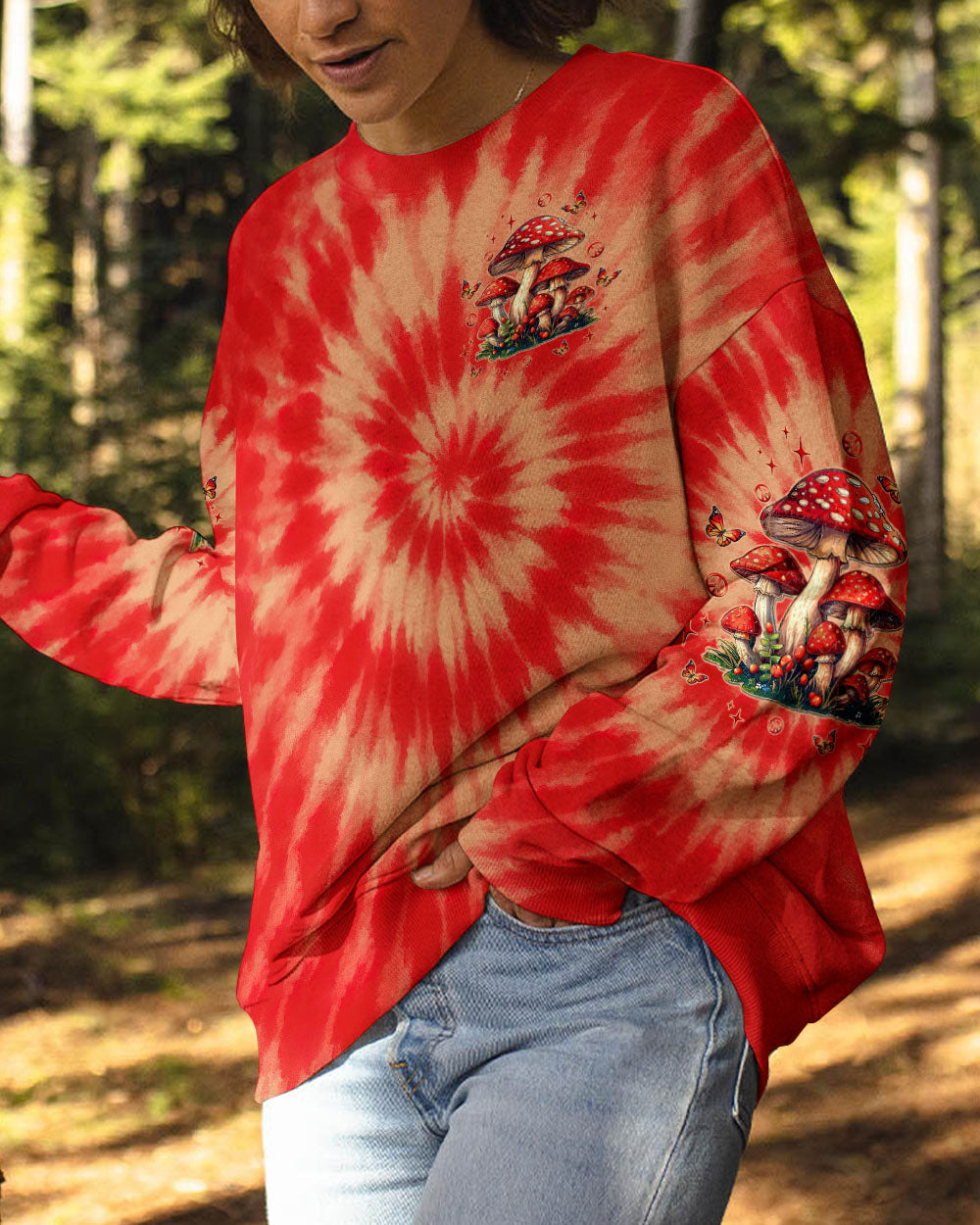 EAT MUSHROOMS SEE THE UNIVERSE TIE DYE ALL OVER PRINT - TLTW0710251