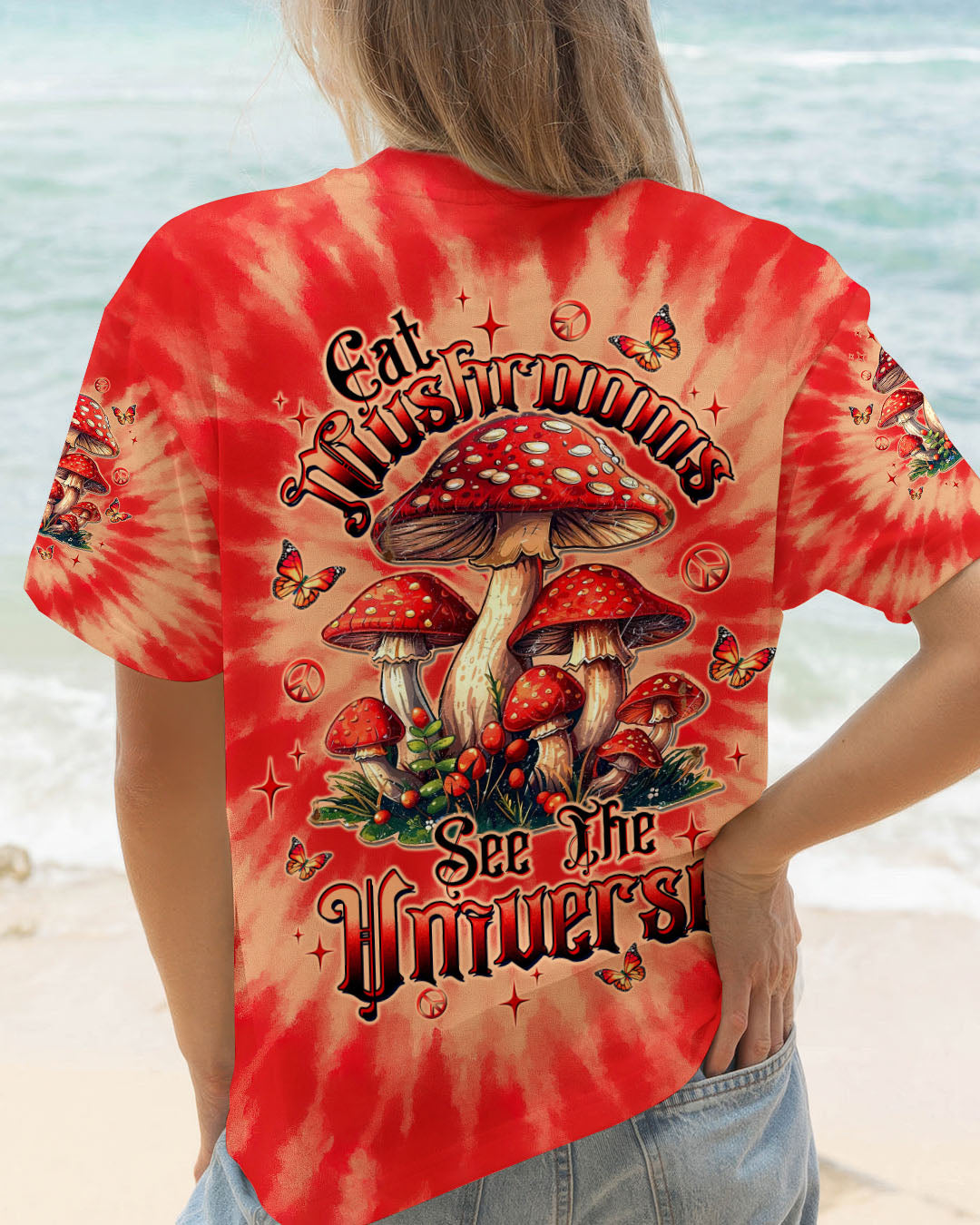 EAT MUSHROOMS SEE THE UNIVERSE TIE DYE ALL OVER PRINT - TLTW0710251
