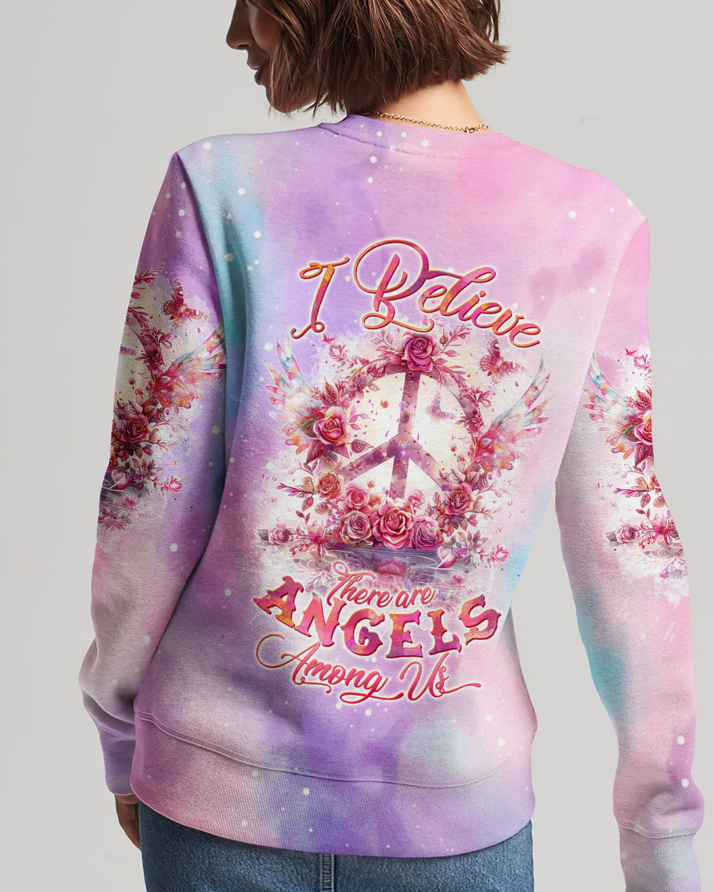I BELIEVE THERE ARE ANGELS AMONG US PEACE ALL OVER PRINT - TLTW0804244