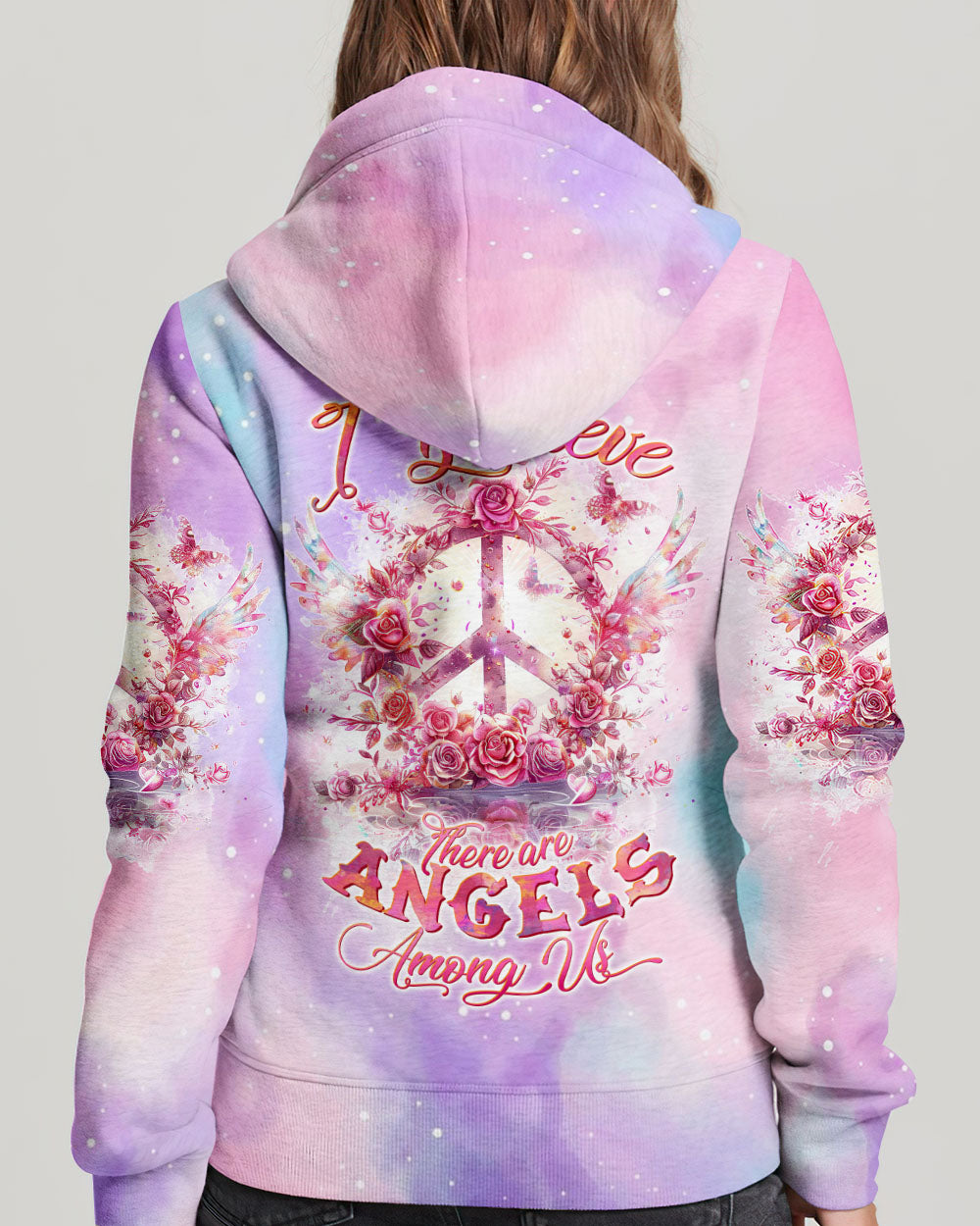I BELIEVE THERE ARE ANGELS AMONG US PEACE ALL OVER PRINT - TLTW0804244