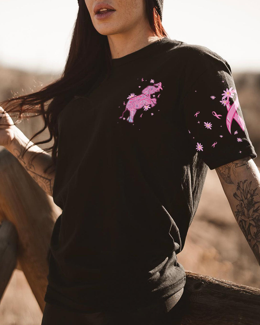 PINK STRENGTH ELEPHANT ALL OVER PRINT - TLTW0808232