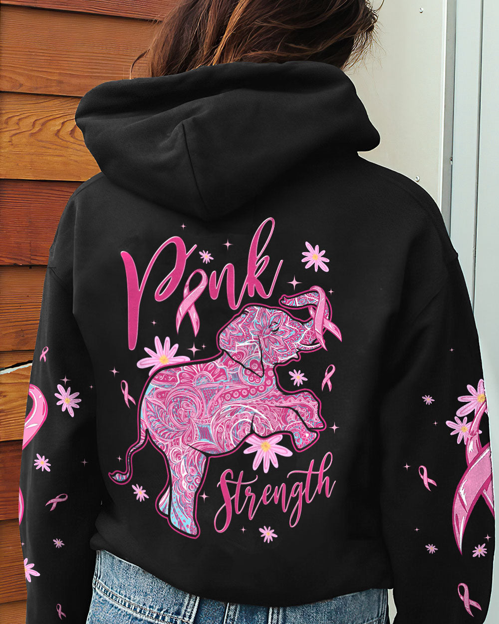 PINK STRENGTH ELEPHANT ALL OVER PRINT - TLTW0808232