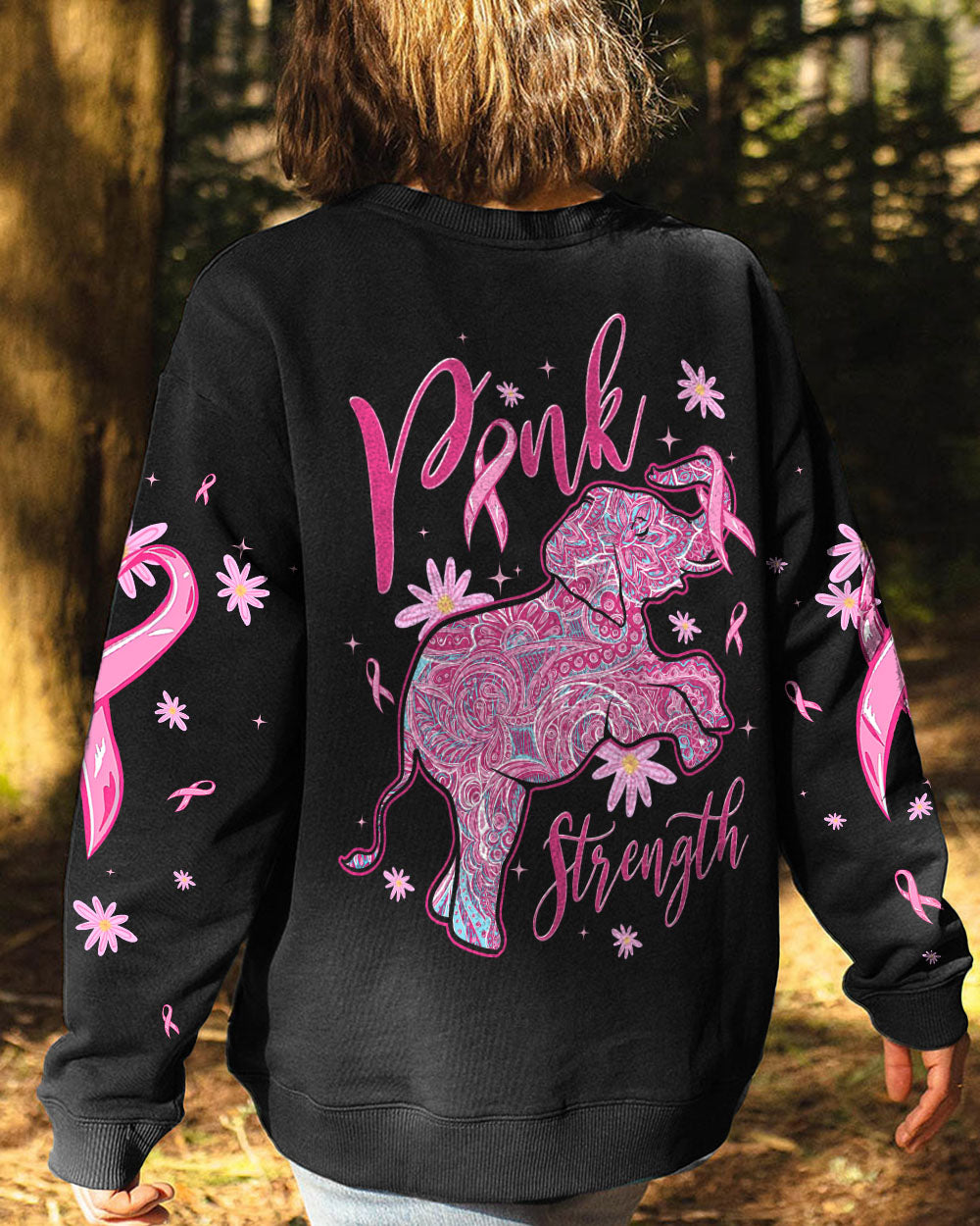PINK STRENGTH ELEPHANT ALL OVER PRINT - TLTW0808232