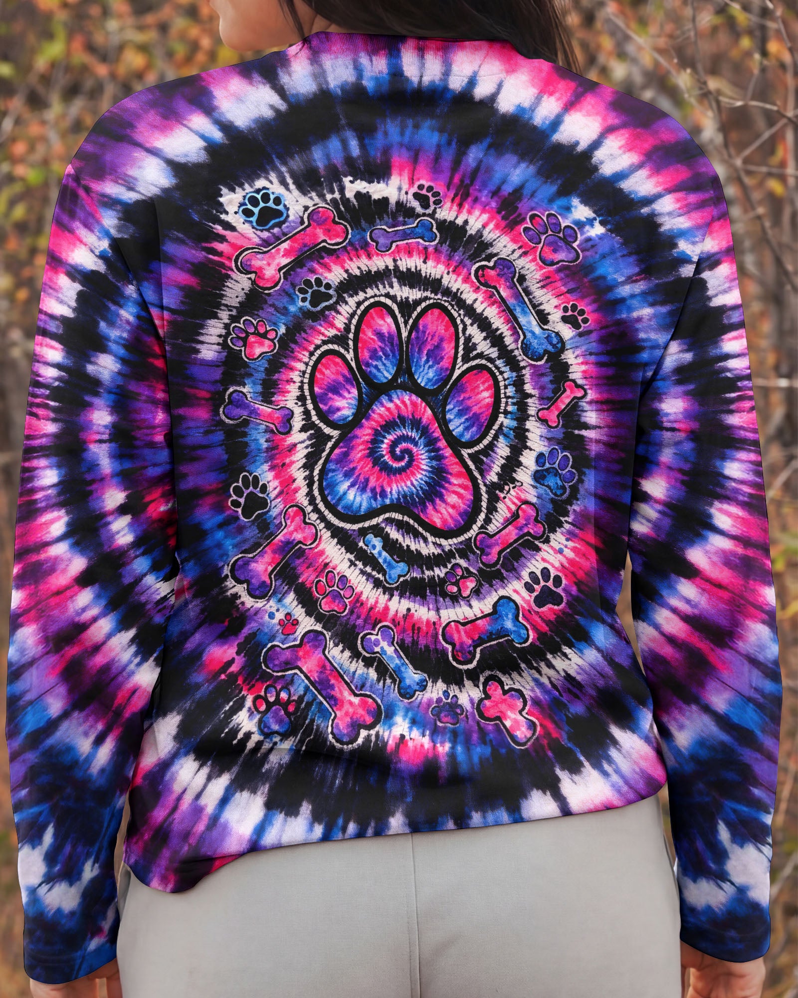 PAW PRINT BONES SWIRL ALL OVER PRINT - TLTW0903263