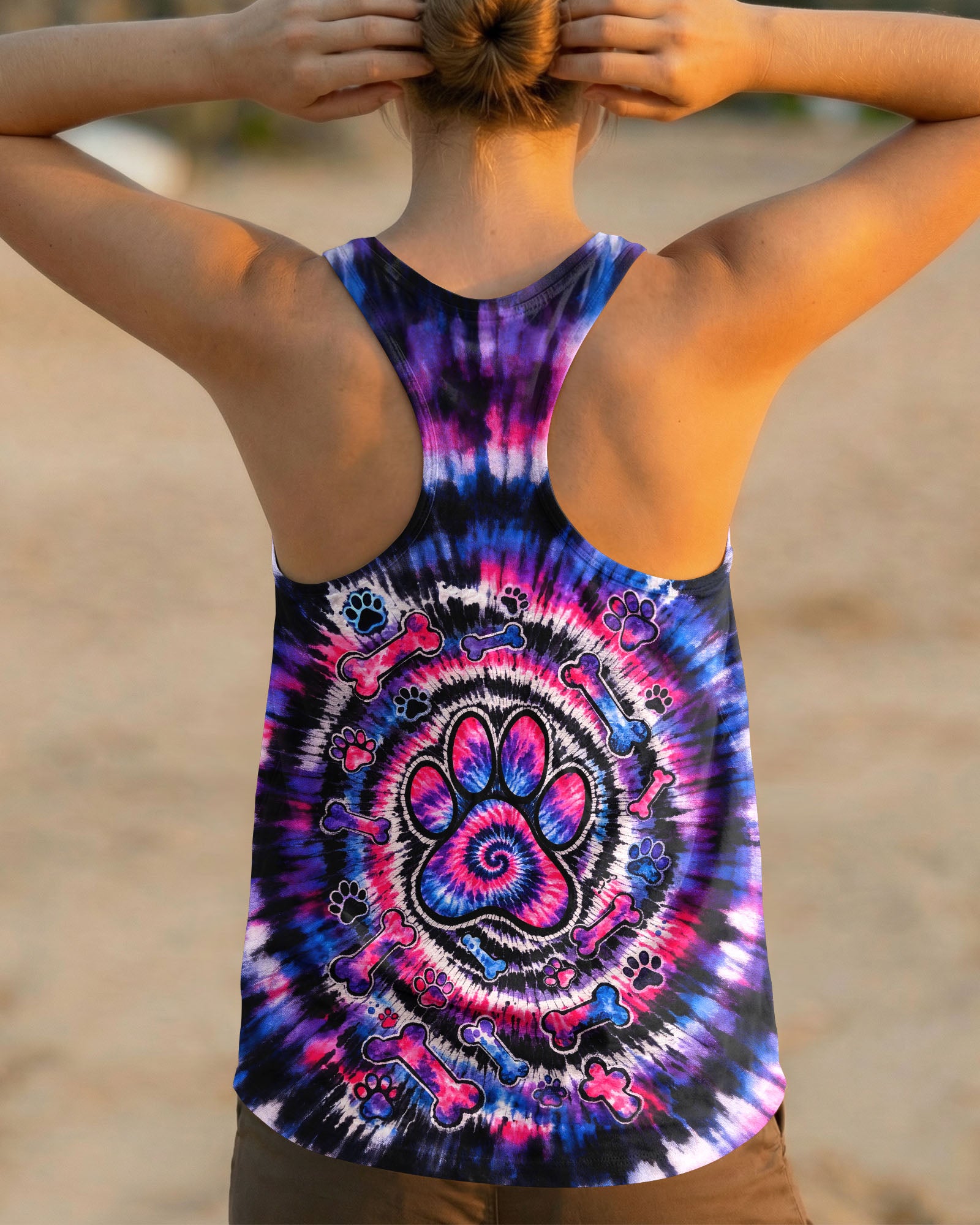 PAW PRINT BONES SWIRL ALL OVER PRINT - TLTW0903263