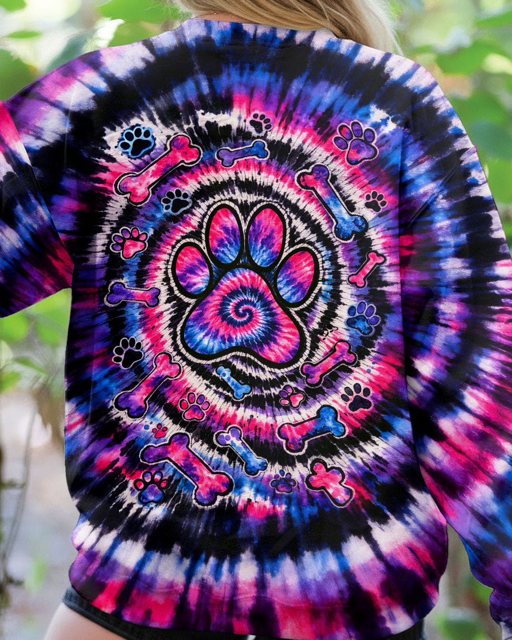 PAW PRINT BONES SWIRL ALL OVER PRINT - TLTW0903263