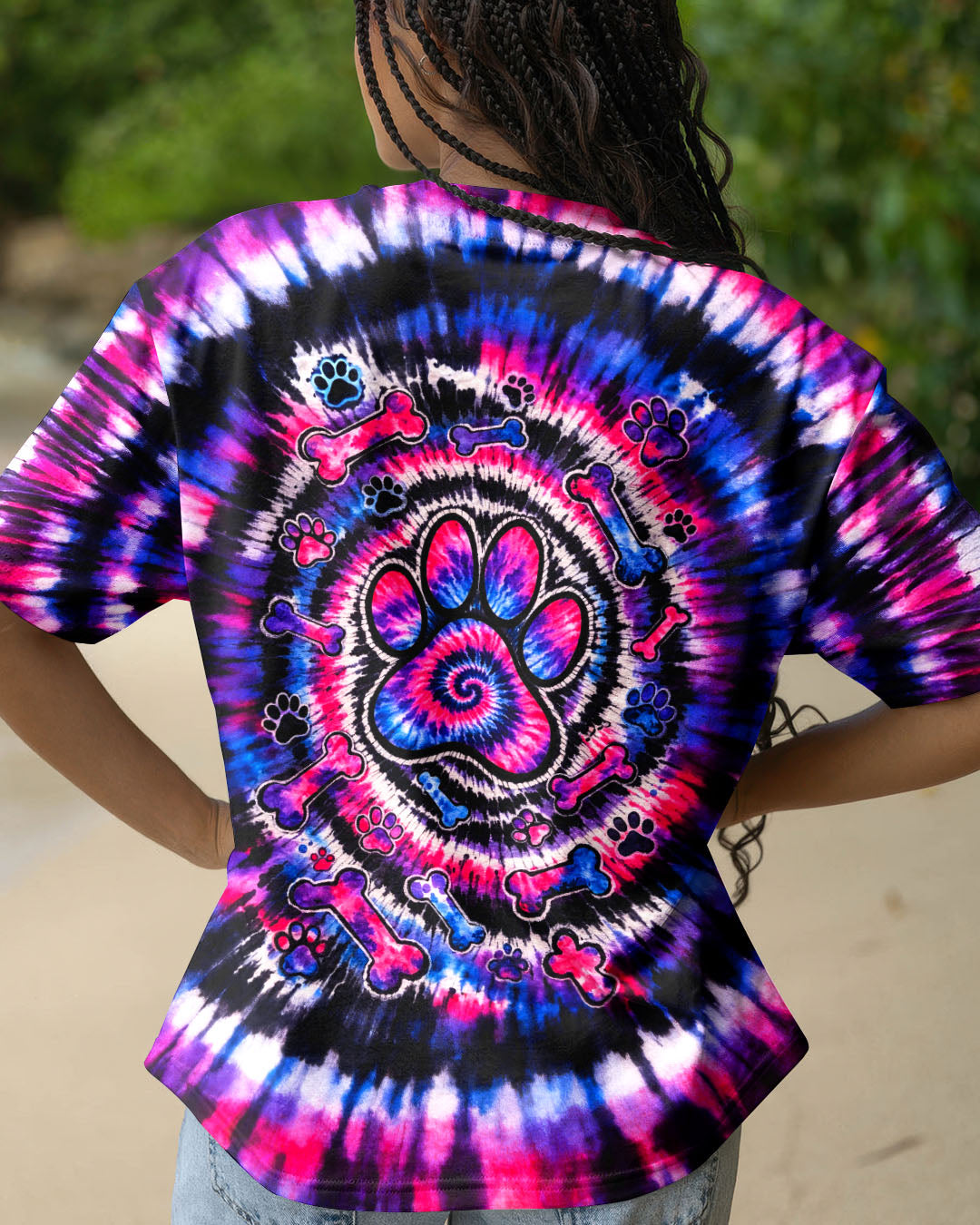 PAW PRINT BONES SWIRL ALL OVER PRINT - TLTW0903263