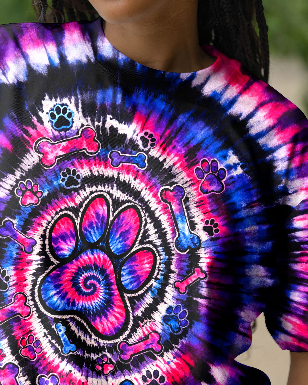 PAW PRINT BONES SWIRL ALL OVER PRINT - TLTW0903263